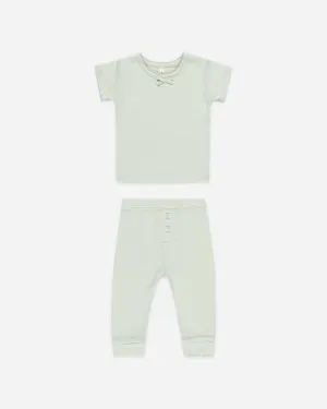 -Pointelle Tee   Legging || Mint-