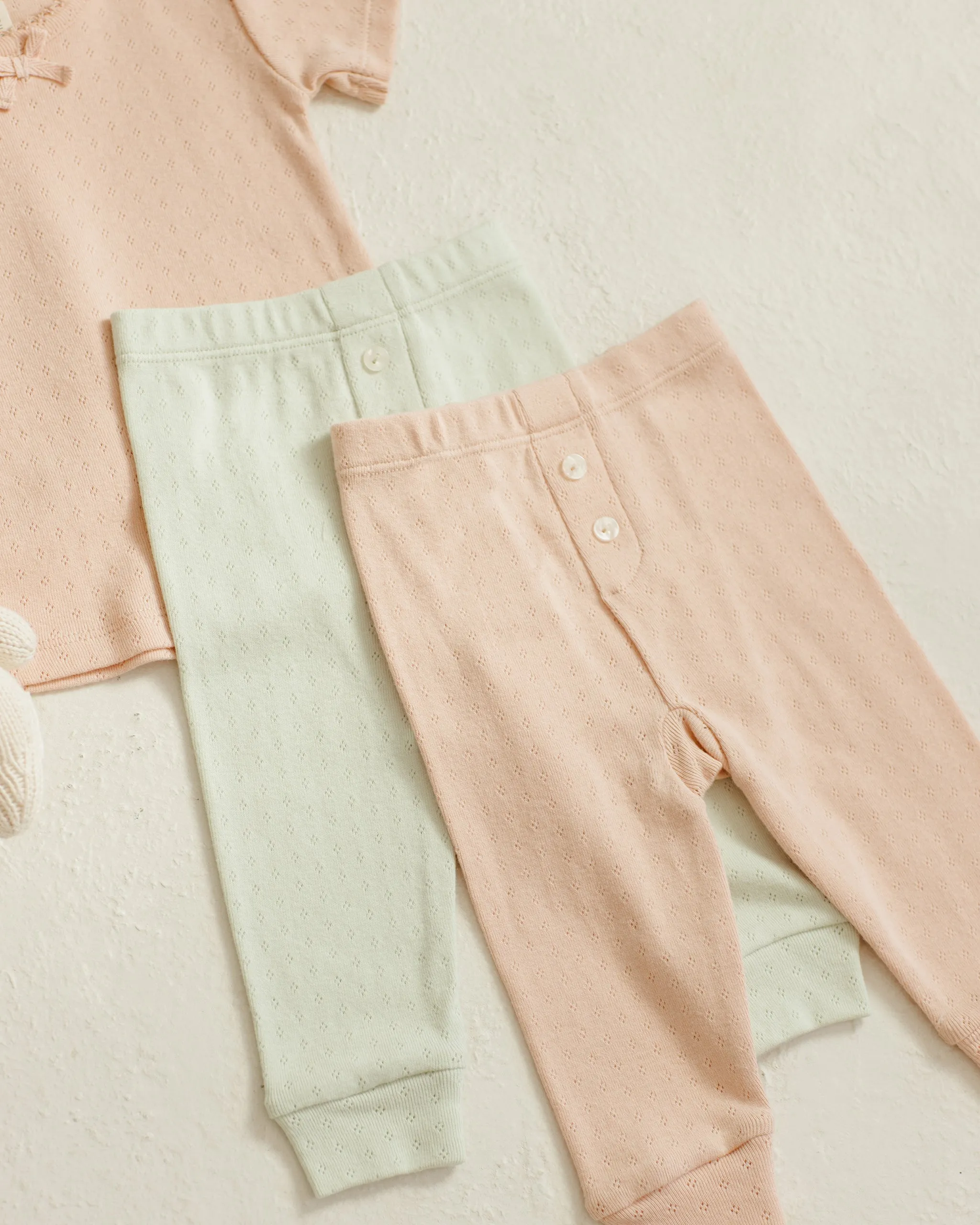 -Pointelle Tee   Legging || Mint-