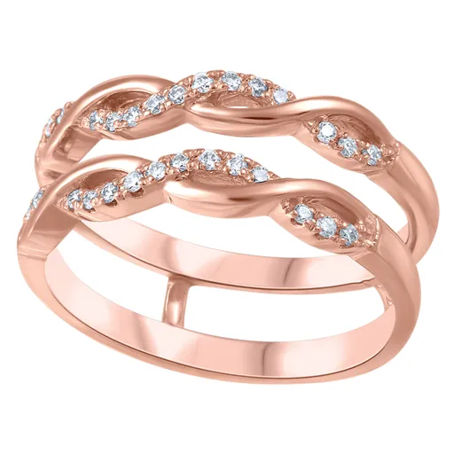 14K Rose Gold (0.15ct) Diamond Ring Jacket / Enhancer