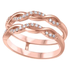 14K Rose Gold (0.15ct) Diamond Ring Jacket / Enhancer