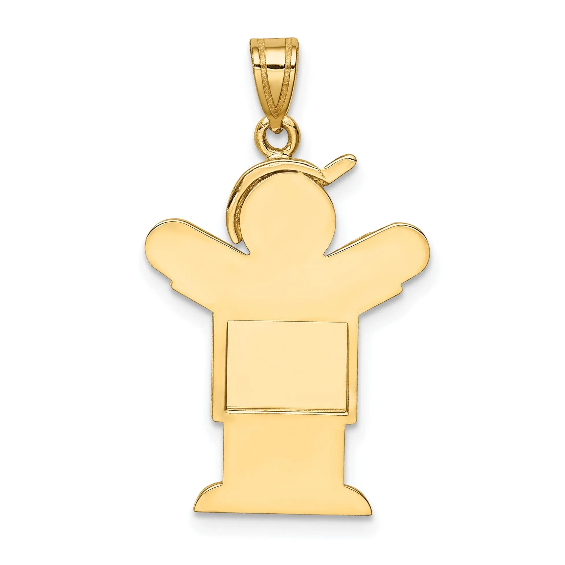 14k Yellow Gold Polished Boy With Hat Love Charm