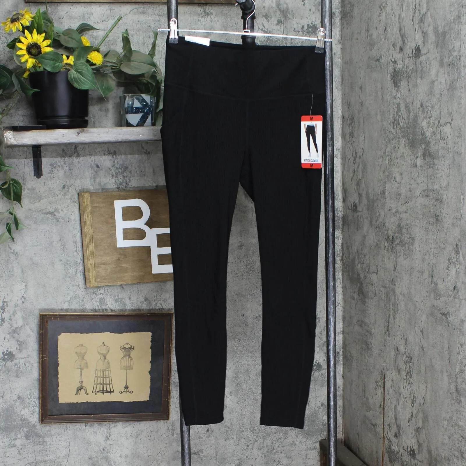 32 Degrees Womens Ladies Cool Ribbed Leggings 1737716