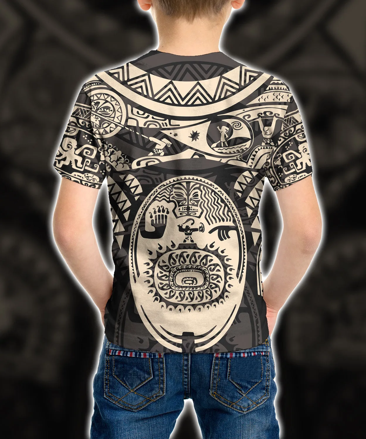 3D A DemiGod Jesus Of Hawaii Tattoo Kid Tshirt QT205343