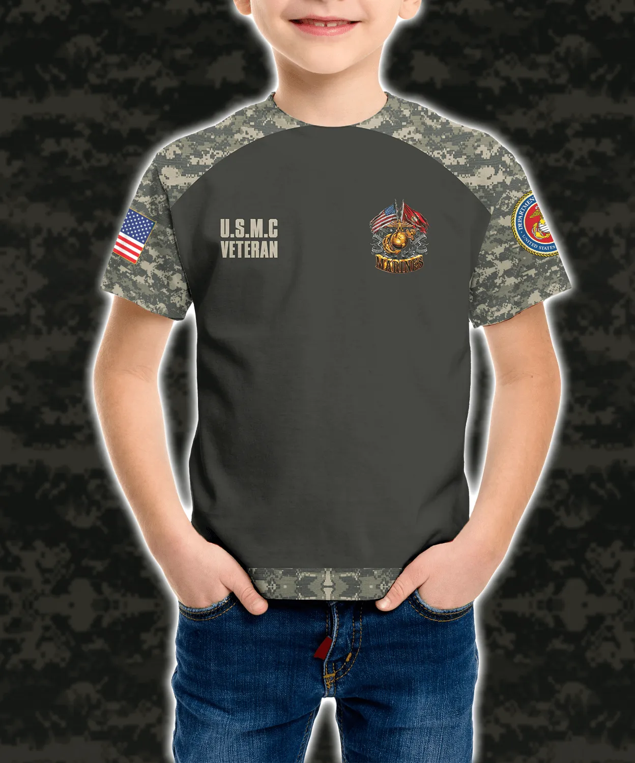 3D Military US Marine Corps 23 Ver1 Kid Tshirt QT301319