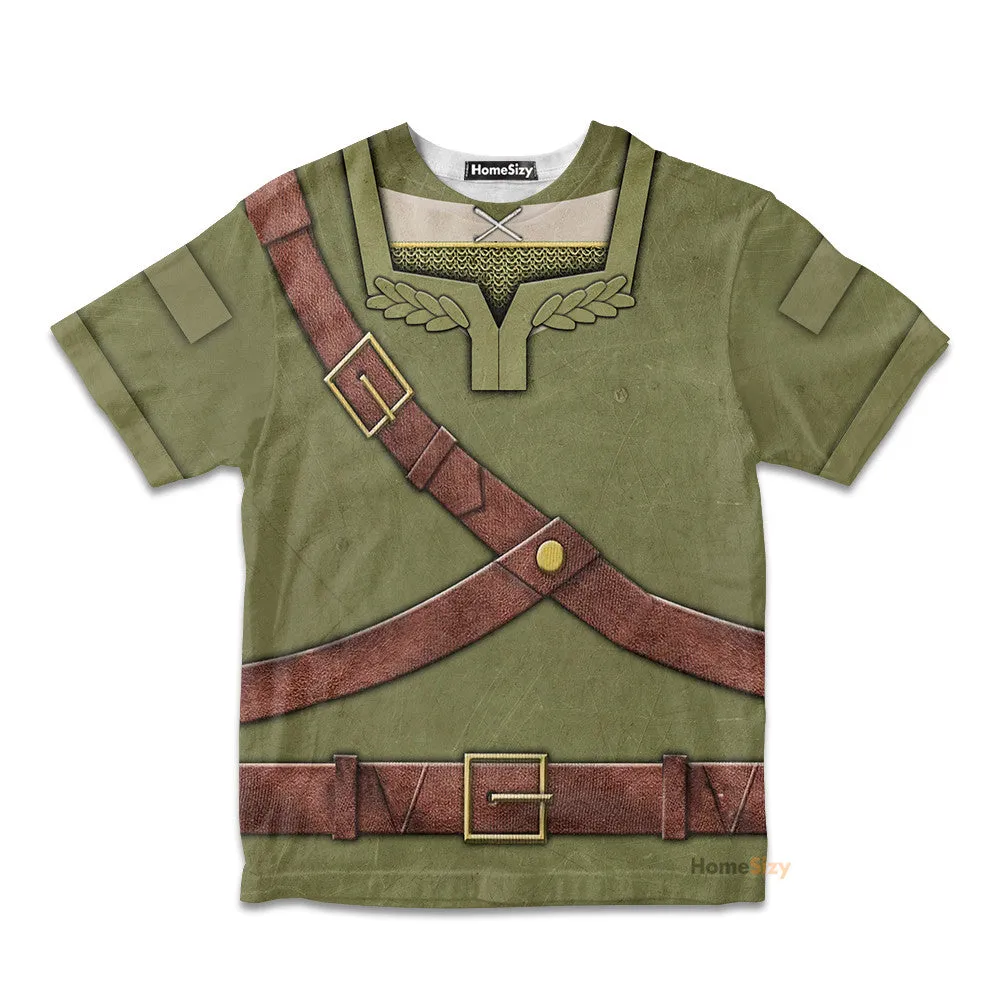 3D The Legend Of Zelda Link Custom Cosplay Costume Kid Tshirt QT205160Hf