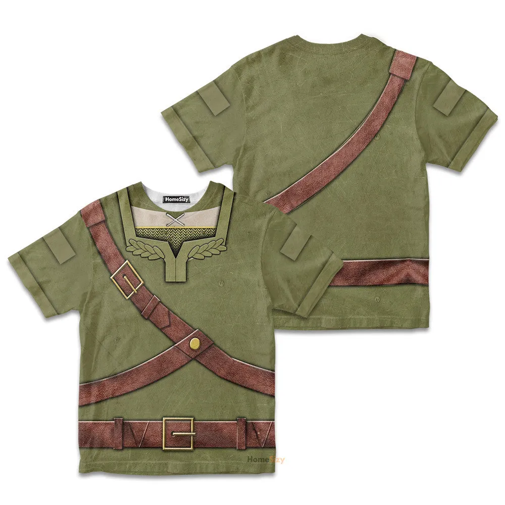 3D The Legend Of Zelda Link Custom Cosplay Costume Kid Tshirt QT205160Hf