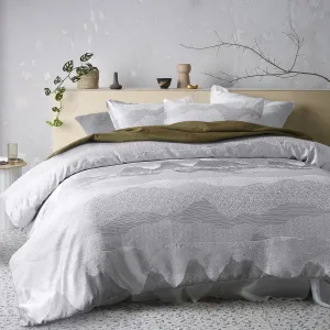 Accessorize Bulla Silver Jacquard Quilt Cover Sets