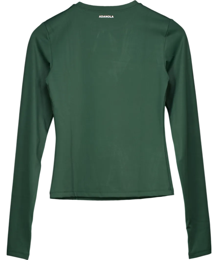 Adanola The Ultimate Long Sleeve Top In Pine Green UK S