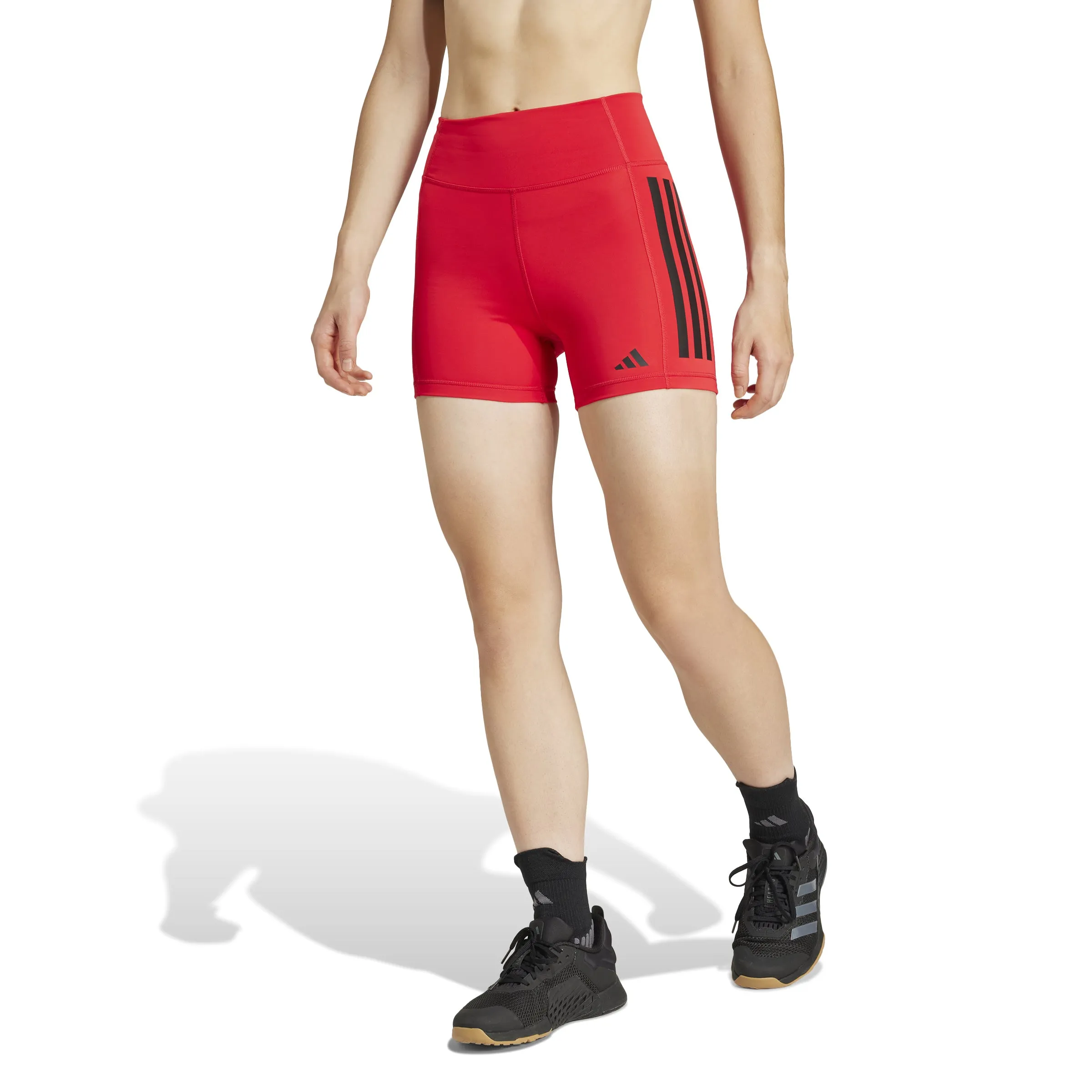 adidas Optime 3-Stripes 1/4 5 Inch Womens Short Leggings