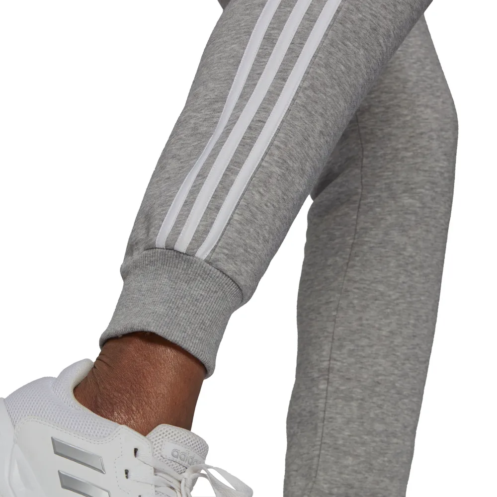 Adidas Womens 3-Stripe Fleece Cuffed Pant