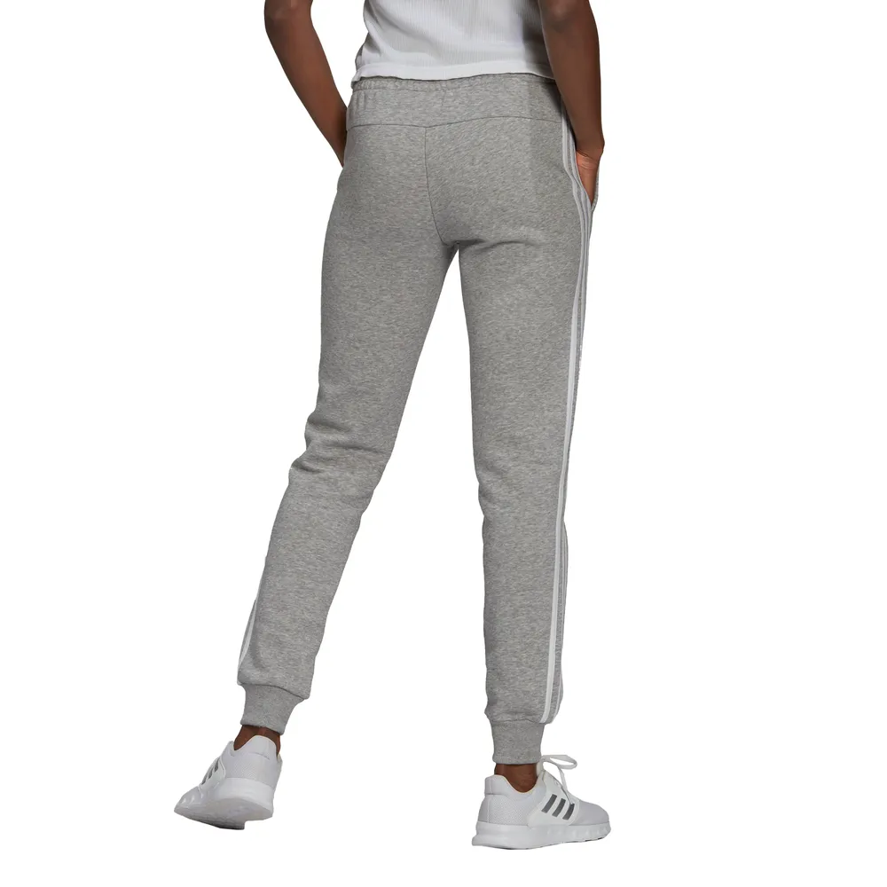 Adidas Womens 3-Stripe Fleece Cuffed Pant