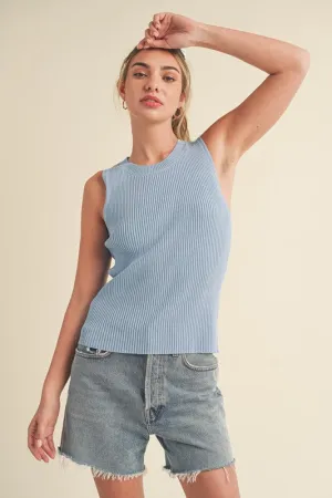 Aemi   Co Ribbed Round Neck Knit Tank