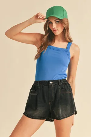 Aemi   Co Square Neck Wide Strap Tank
