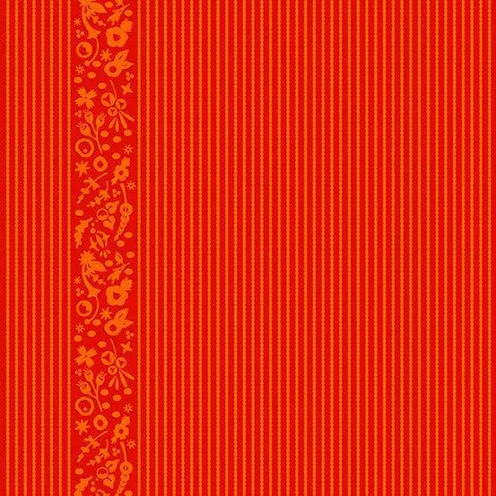 Alison Glass - Ellipse - Oval Stripe - Poppy
