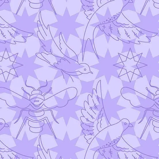 Alison Glass - Sunprints 2022 Luminance - Flourish - Lavender