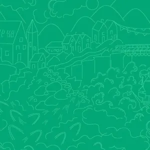 Alison Glass - Sunprints 2022 Luminance - Village - Emerald