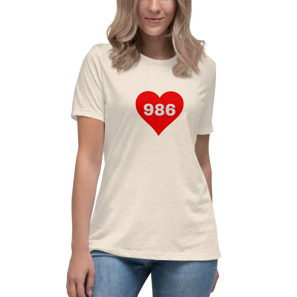 AREA CODE 986 Women's Relaxed T-Shirt