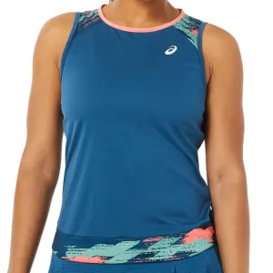 Asics Womens Court Graphic Tank - Light Indigo