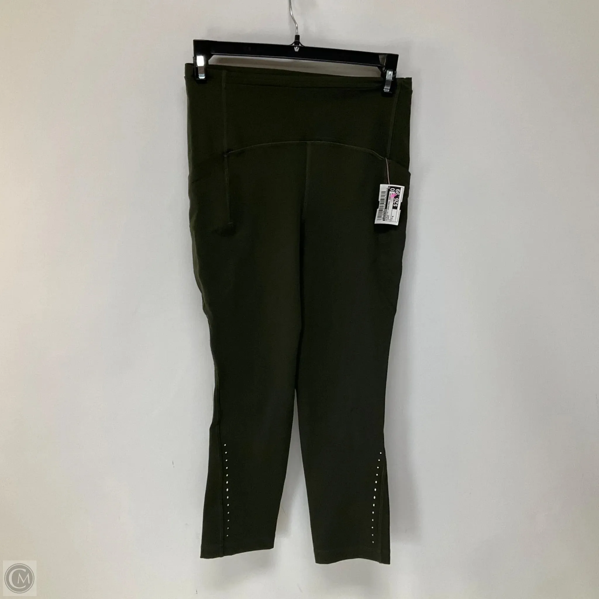 Athletic Leggings Capris By Lululemon In Green, Size: 4