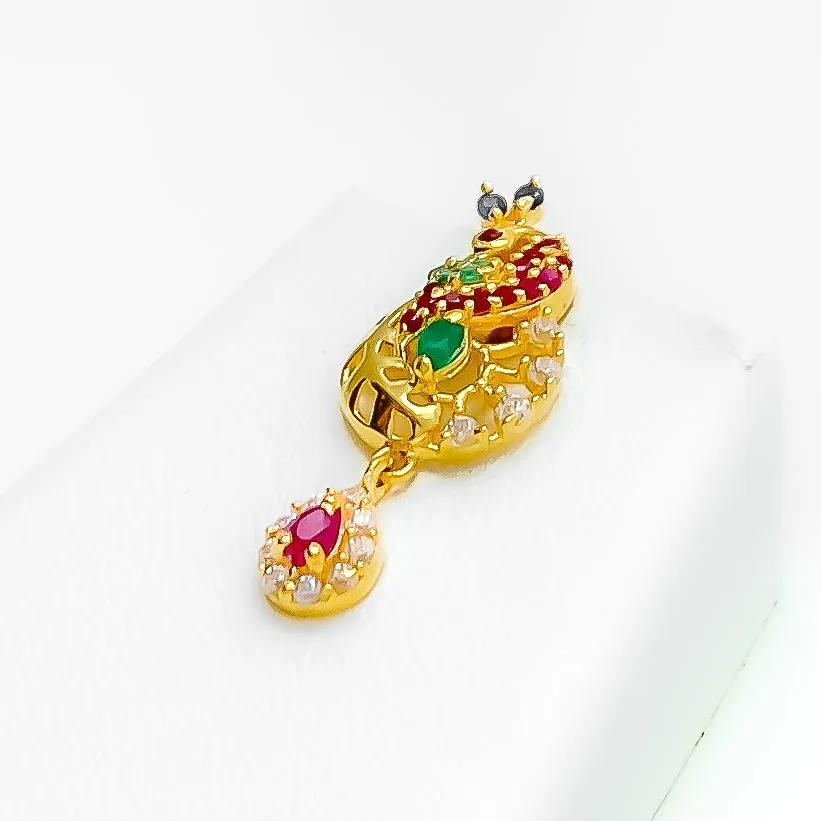 Attractive Upscale 22k Gold CZ Necklace Set