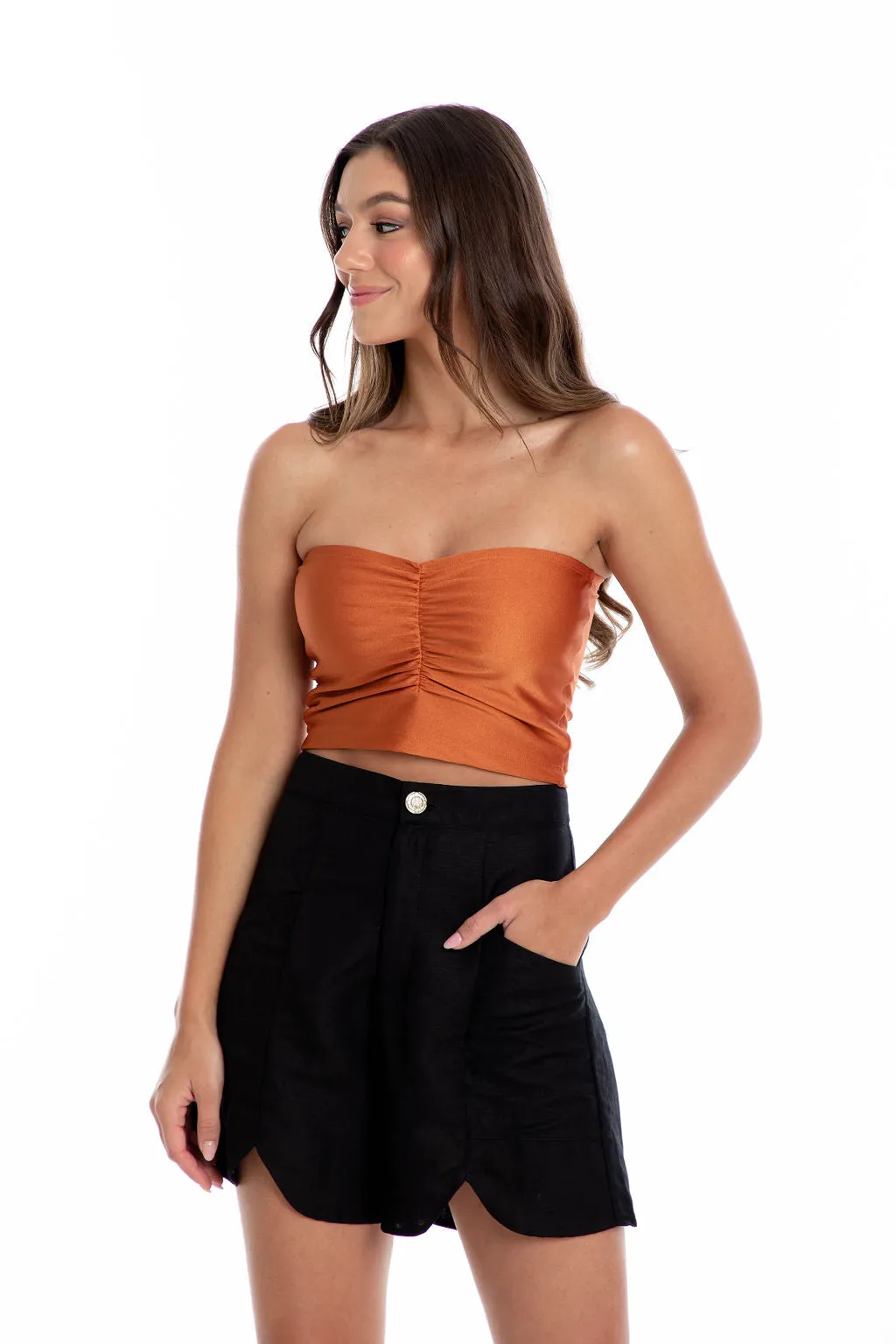 B021 Basic Bandeau Top - Copper