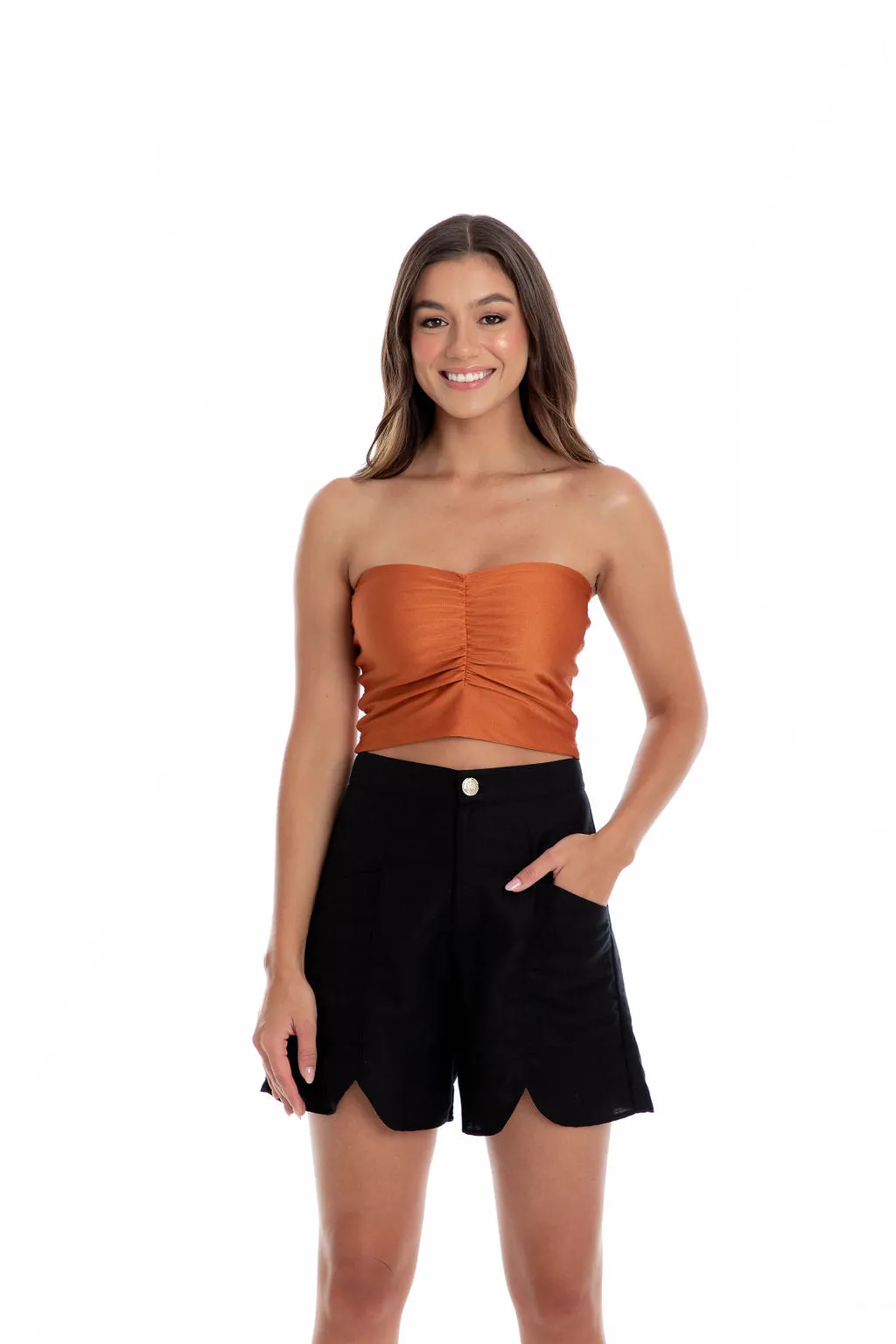 B021 Basic Bandeau Top - Copper