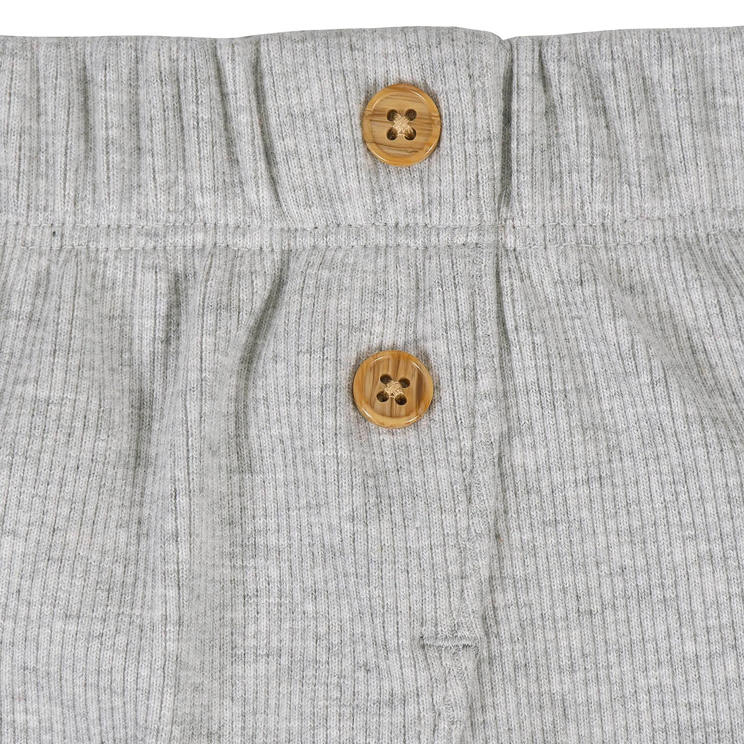 Baby Boys Gray Heather Ribbed Pants