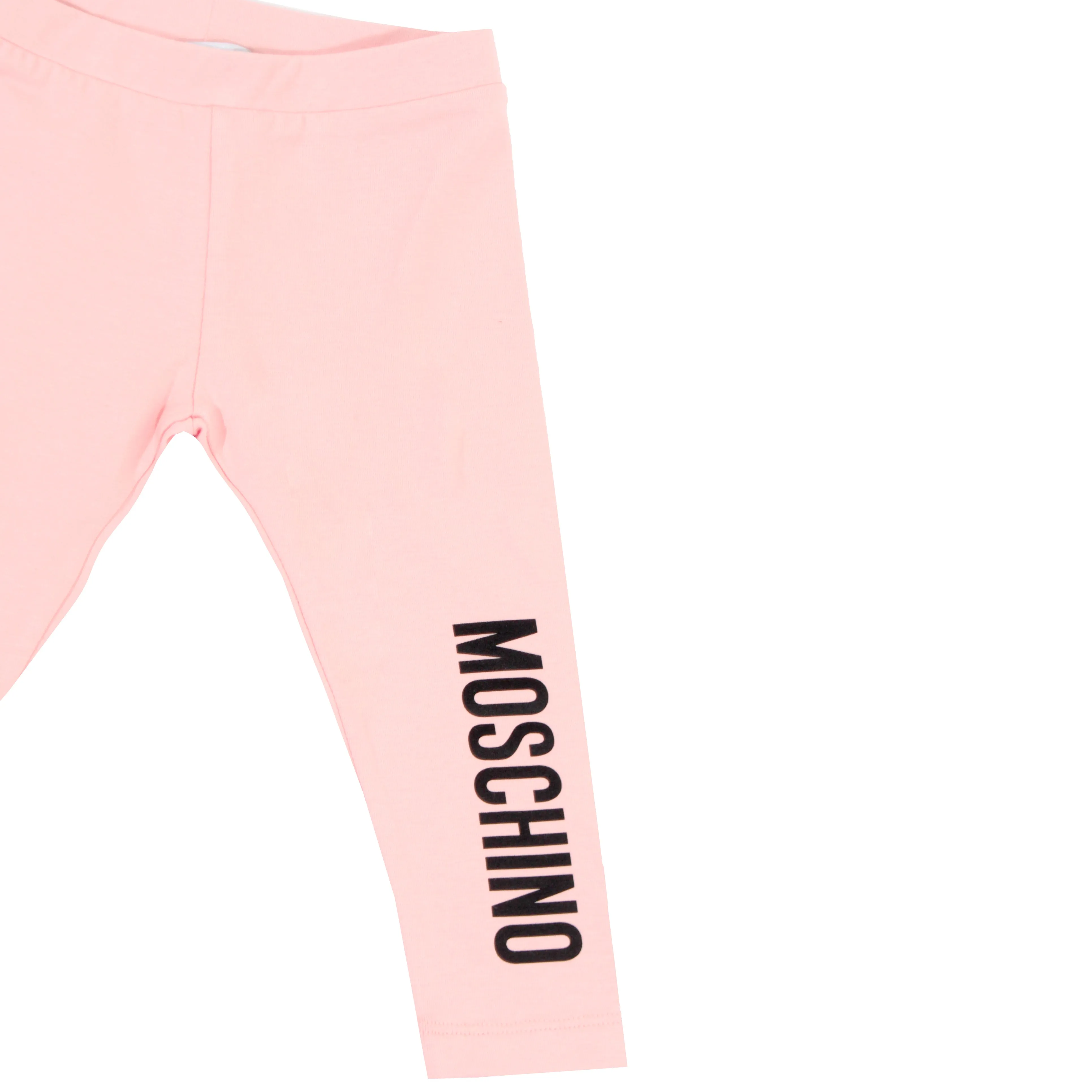 Baby Girl Leggings With Logo - Rose