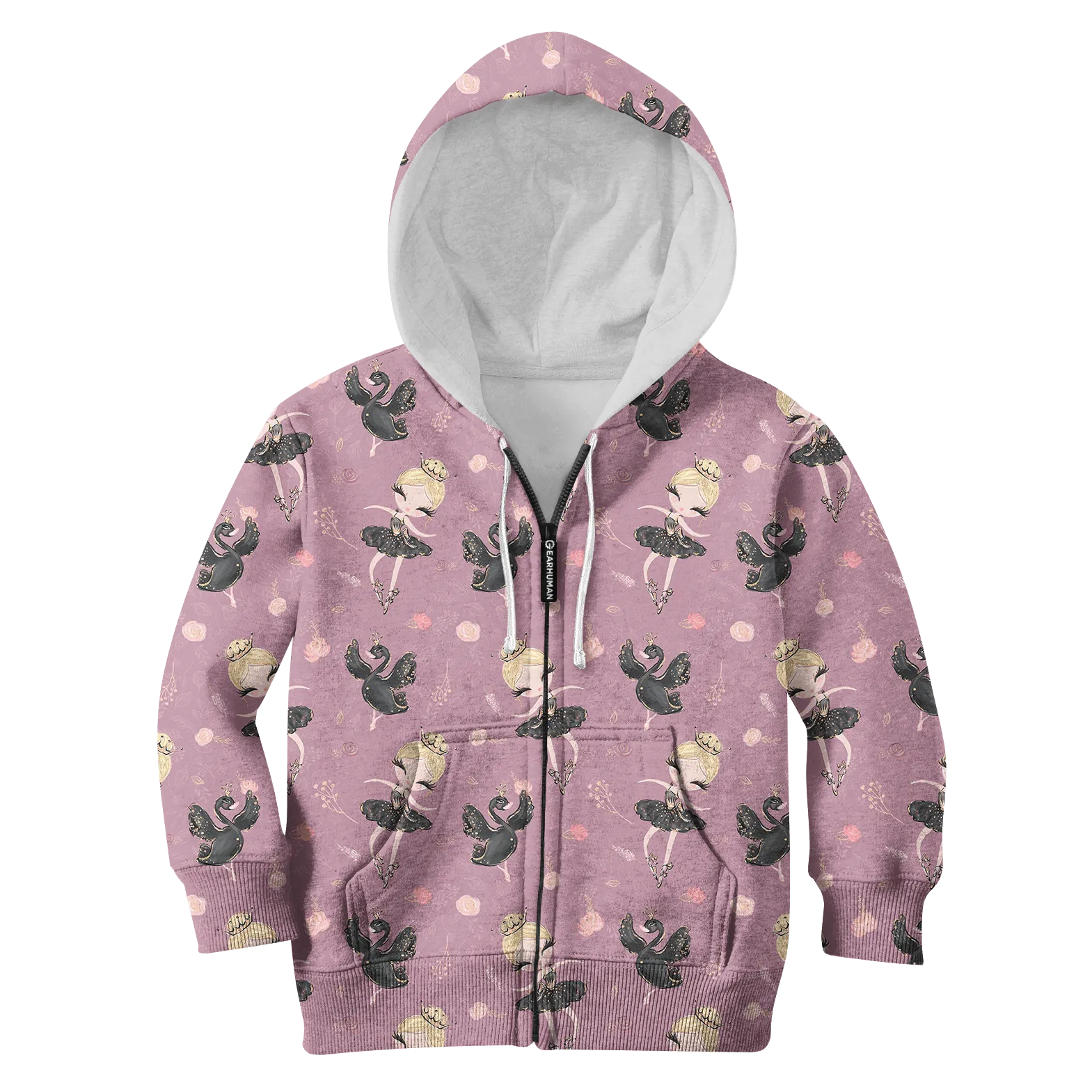 Ballet Dancer And White Swan Custom Cosplay Kid Hoodie