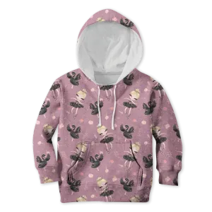 Ballet Dancer And White Swan Custom Cosplay Kid Hoodie
