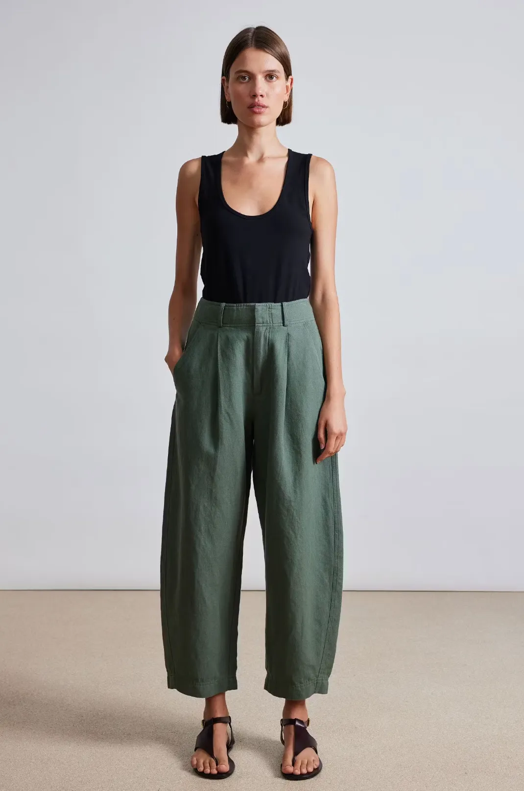 Bari Crop Trouser, Thyme