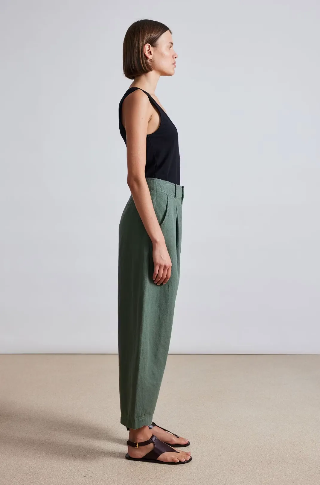 Bari Crop Trouser, Thyme