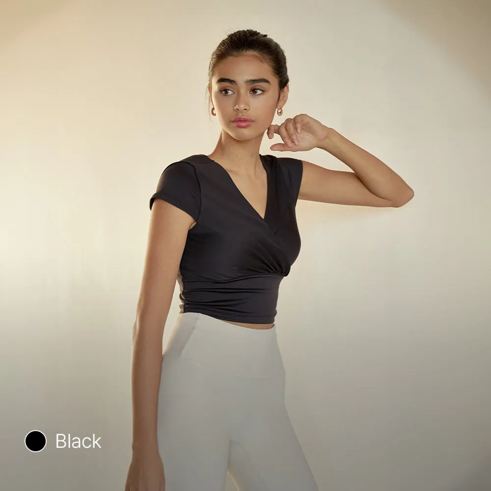 Be-Free Cap Sleeve Wrap Longline Bra