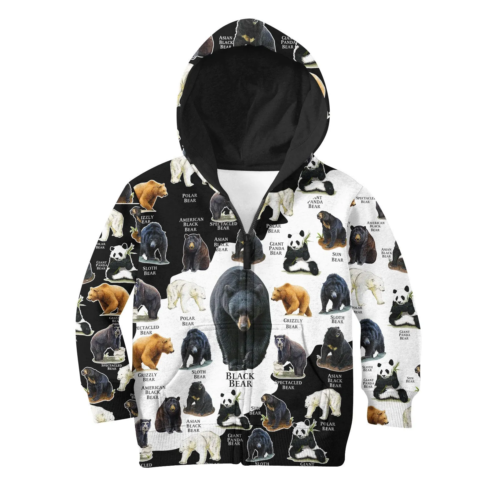 Bear Of The World 3D For Kids Hoodie