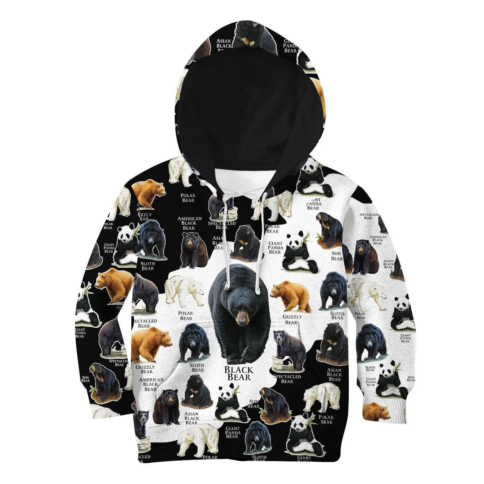 Bear Of The World 3D For Kids Hoodie