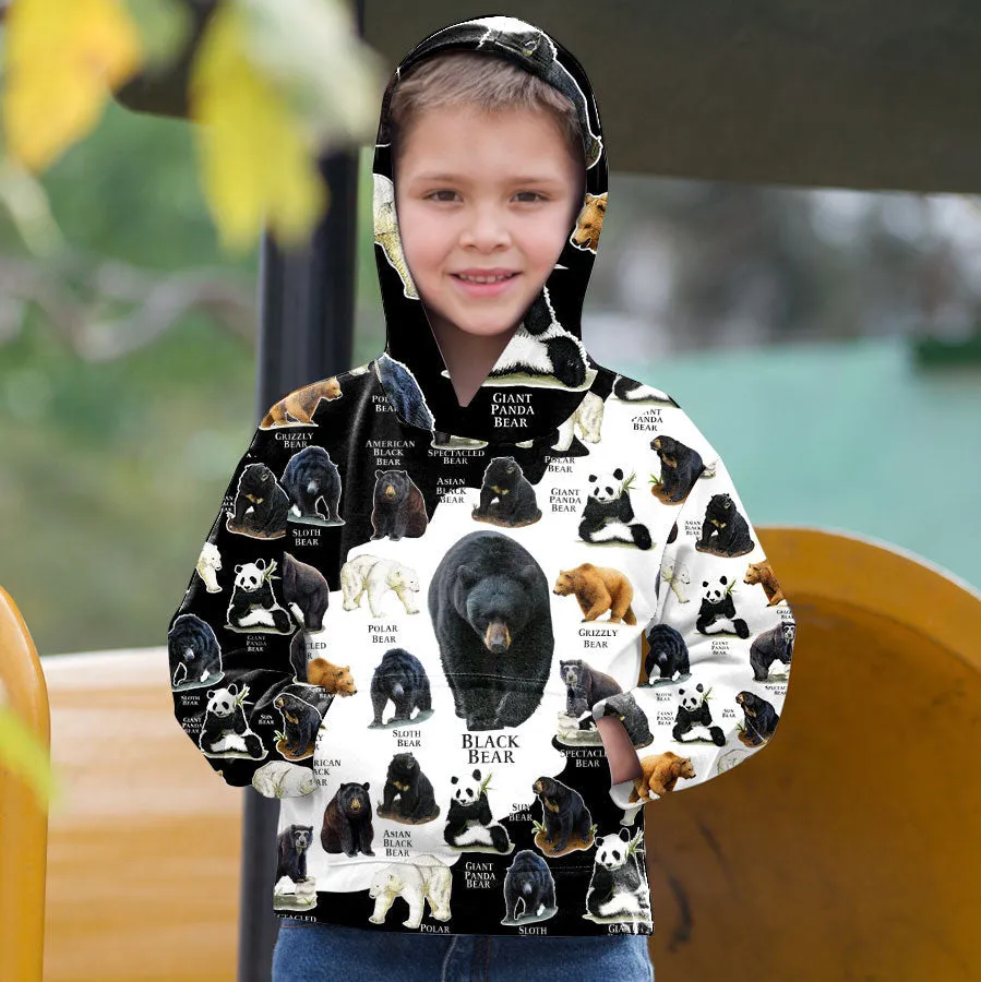 Bear Of The World 3D For Kids Hoodie