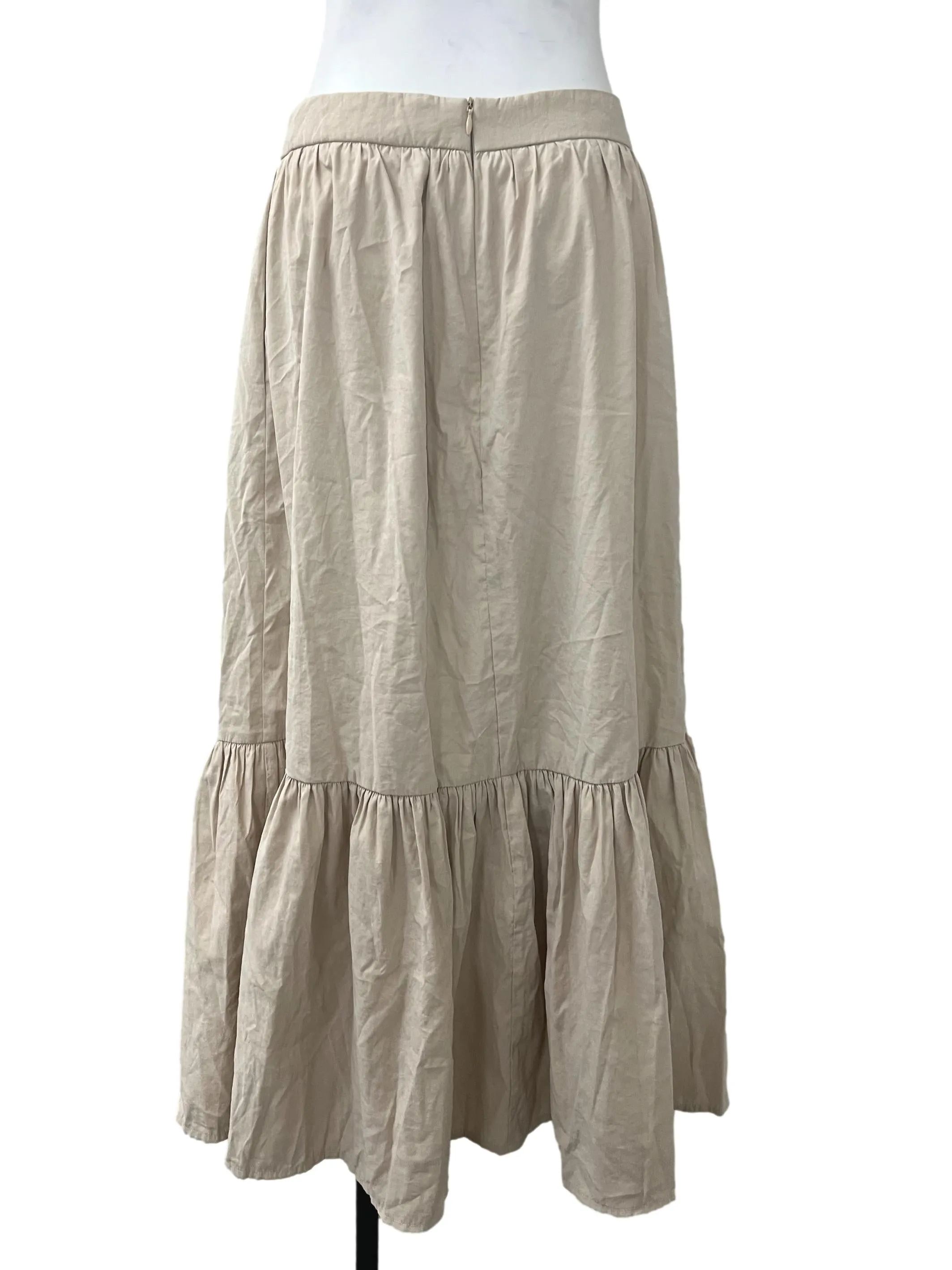 Beige Basic Flare Skirt TCL