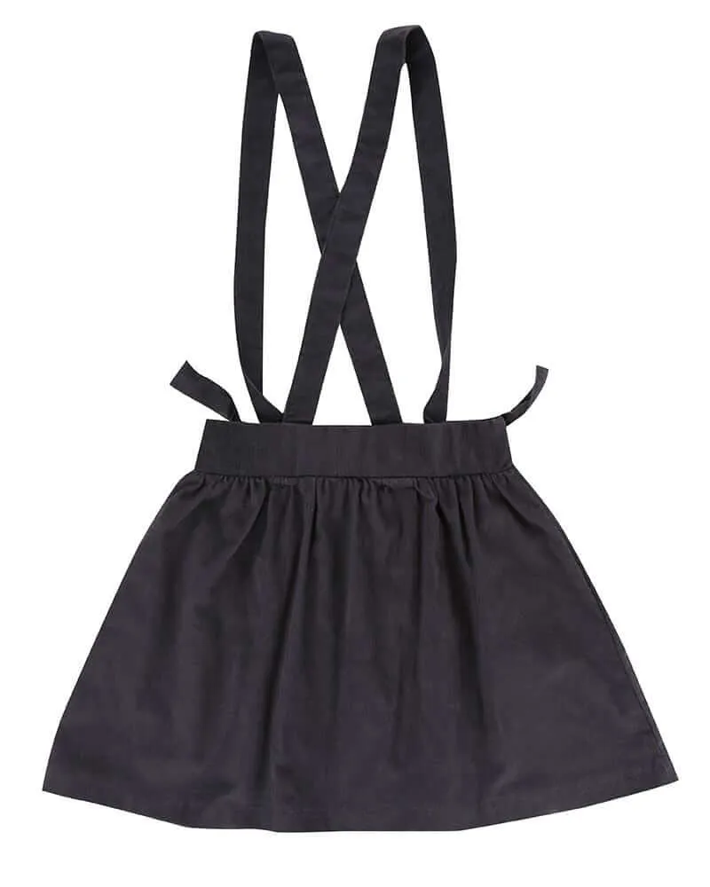 Black Corduroy Bracer Skirt