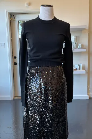 Black Shimmer Sequin Skirt
