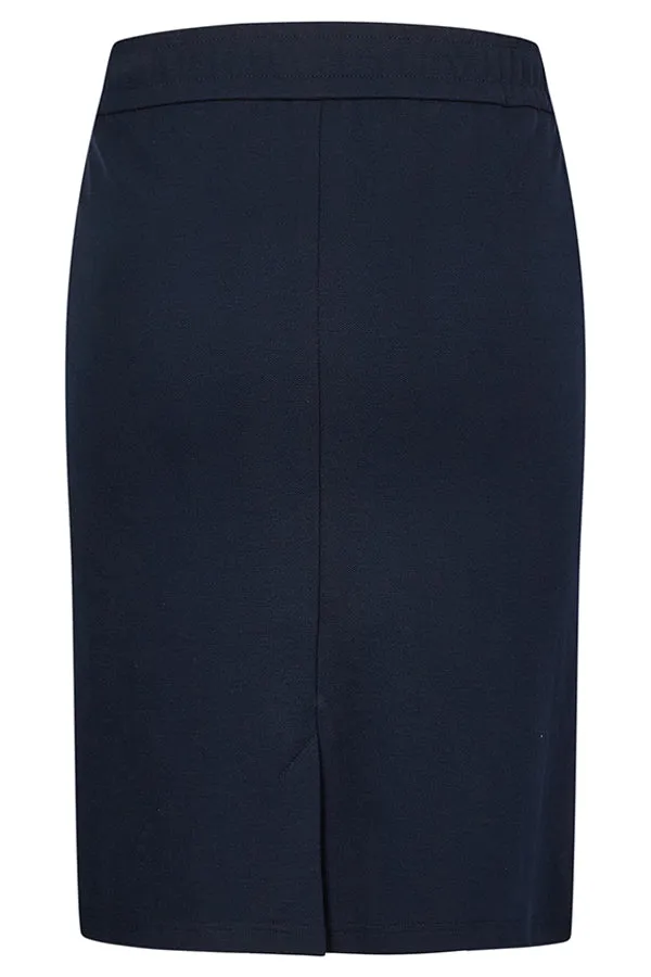 BLUE ZIPPED POCKET BASIC SKIRT