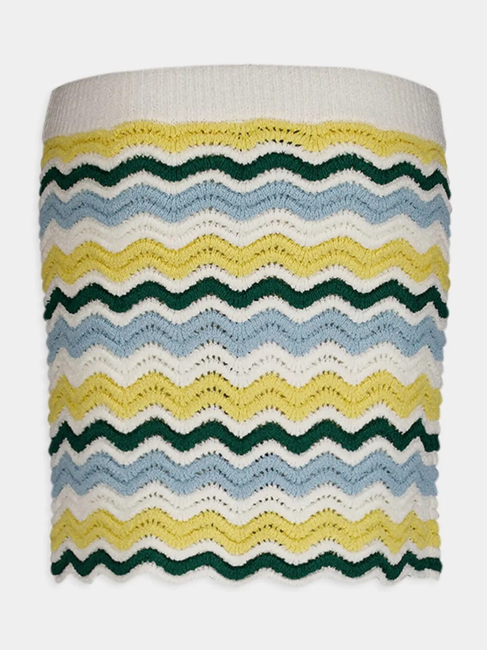 Boucle Wave Crochet Mini Skirt