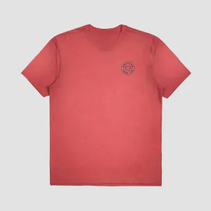Brixton Crest II T-Shirt Dusty Cedar/Washed Navy/Pacific Blue