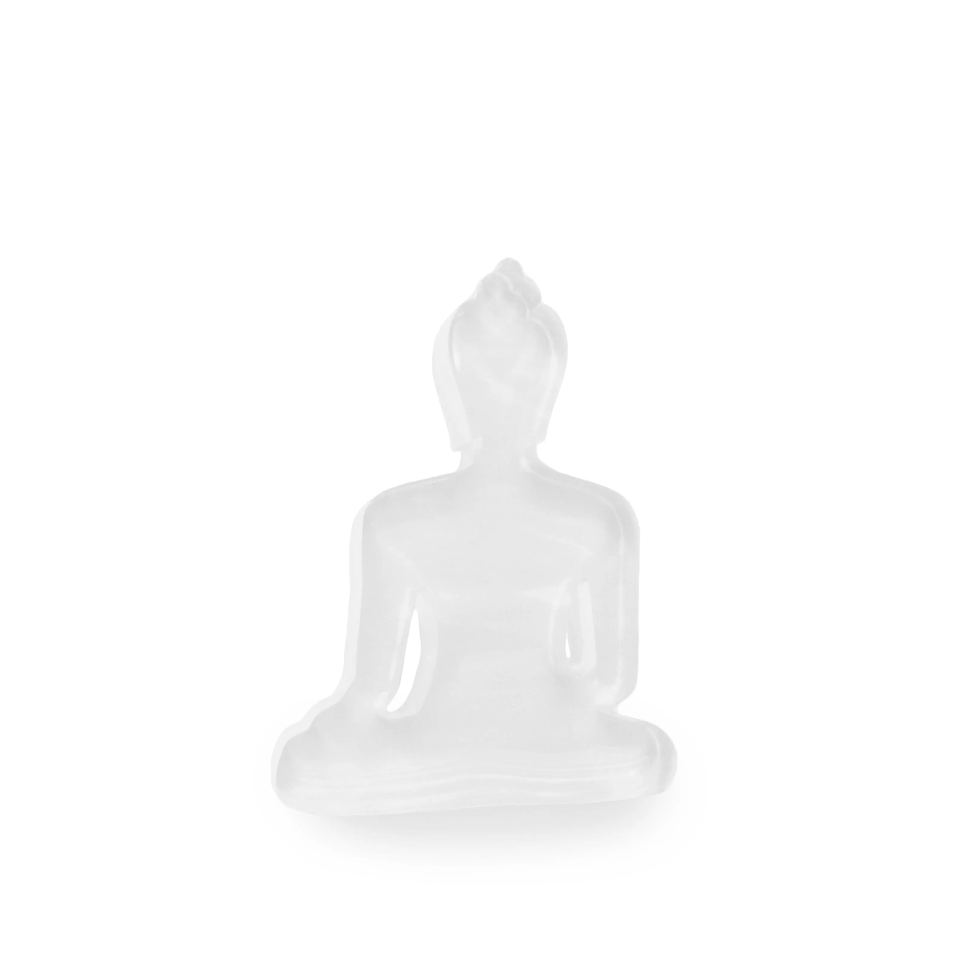 Buddha statue set of 3 - Gray, White and Light Blue
