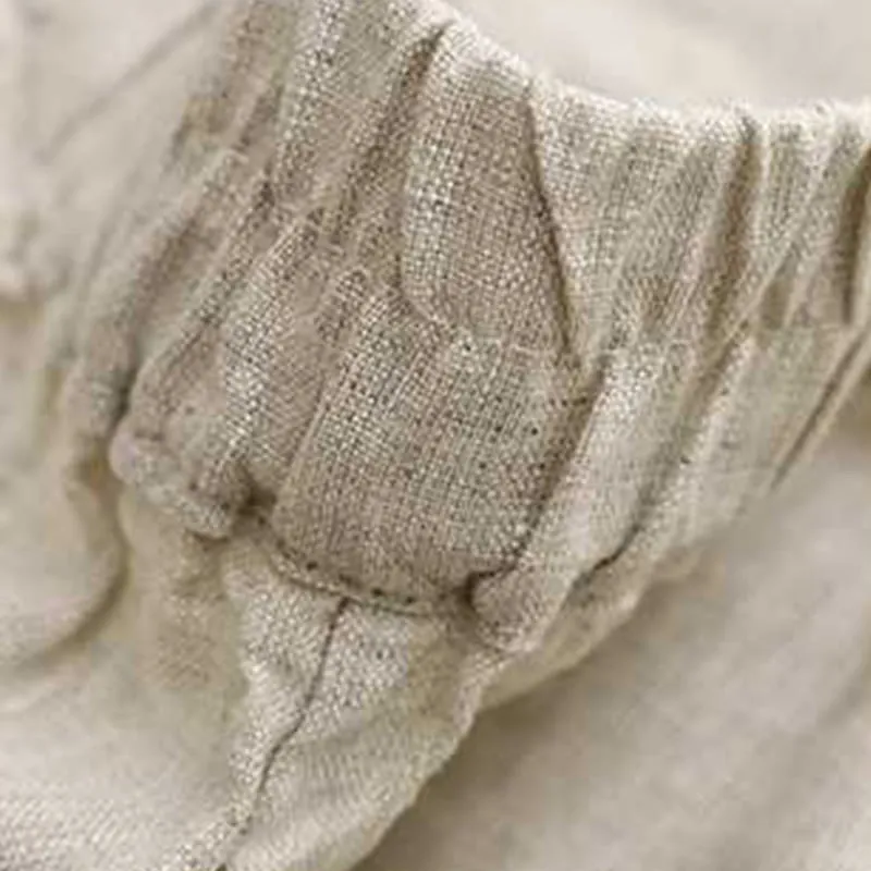 Buddha Stones Summer Casual Solid Color Zipper Button Acrylic Fiber Frog Button Women's Shorts With Pockets