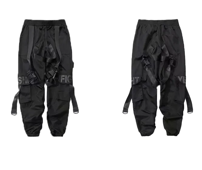 Cargo pants with streamers-D341 | Inspanda
