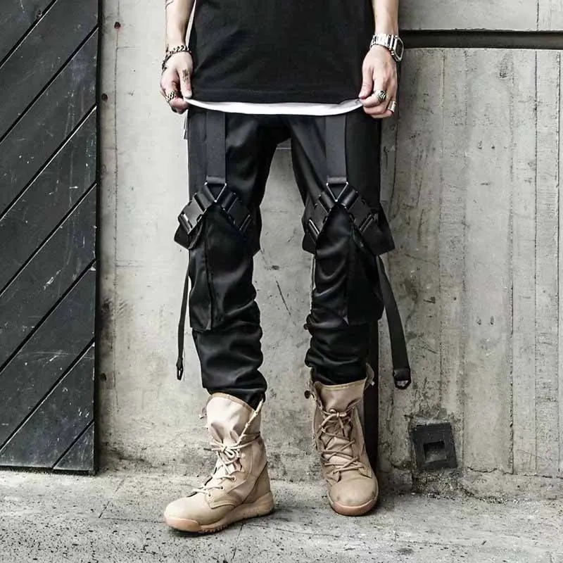Cargo pants with streamers-D341 | Inspanda