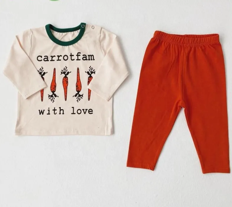 Carrot with love Funny Clothing Set 7M-24M