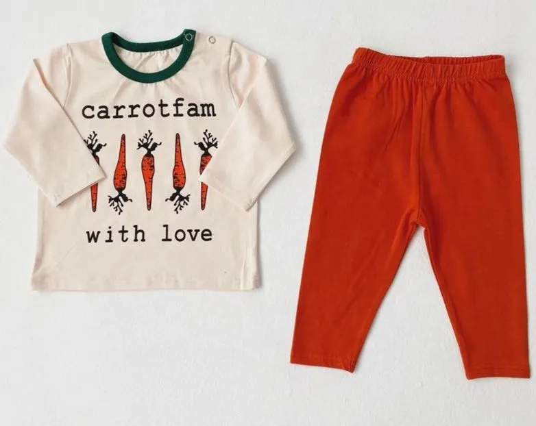Carrot with love Funny Clothing Set 7M-24M