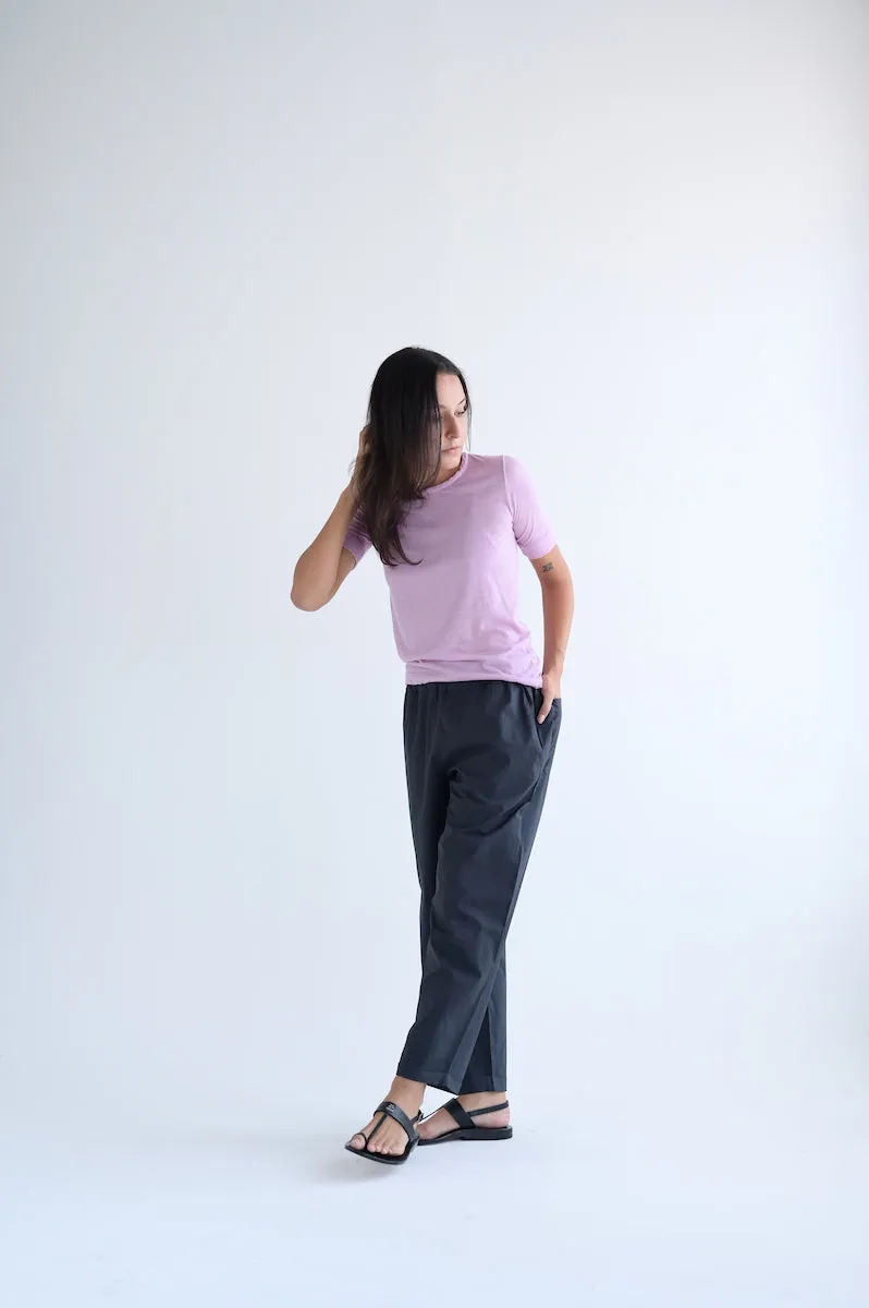 Cashmere Tee Short Sleeve in Rose