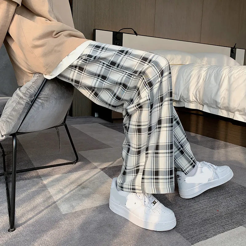 Casual Plaid Hip Hop Style Long Pants